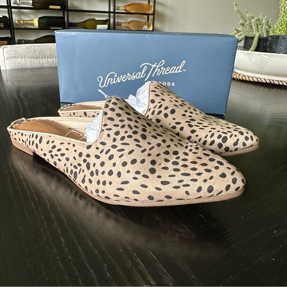Universal Thread Cheetah Print Mules Size 7.5 - Picture 1 of 6